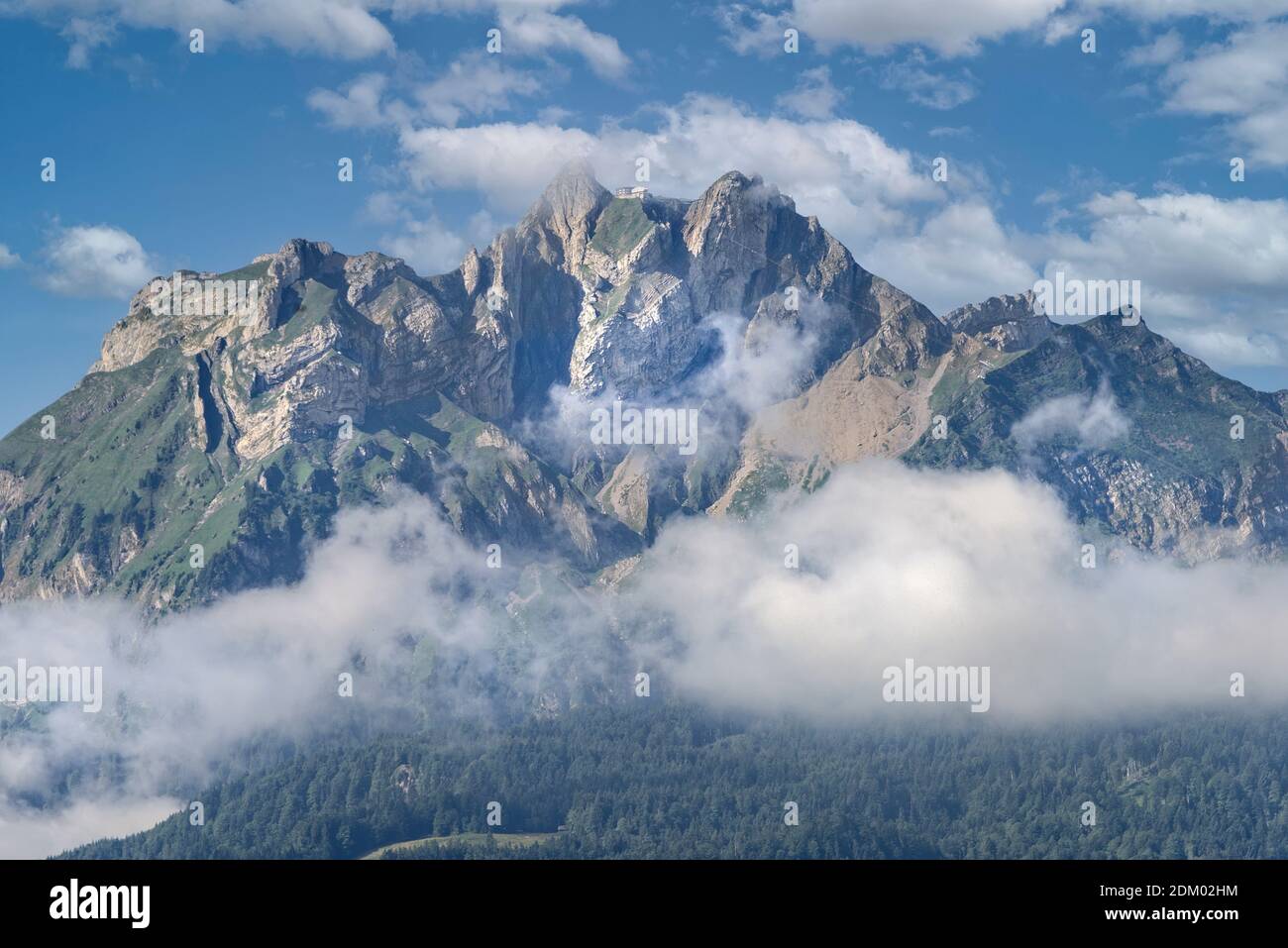 Mount Pilatus,  a mountain massif overlooking Lucerne in Central Switzerland. Stock Photo