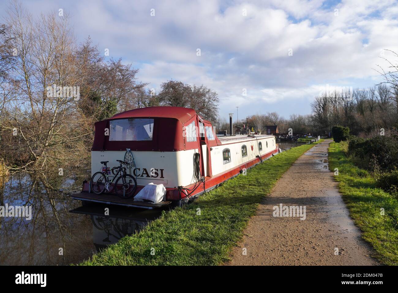 Boat GB Casi on the Kennet & Avon Canal near Fobney Lock -1 Stock Photo