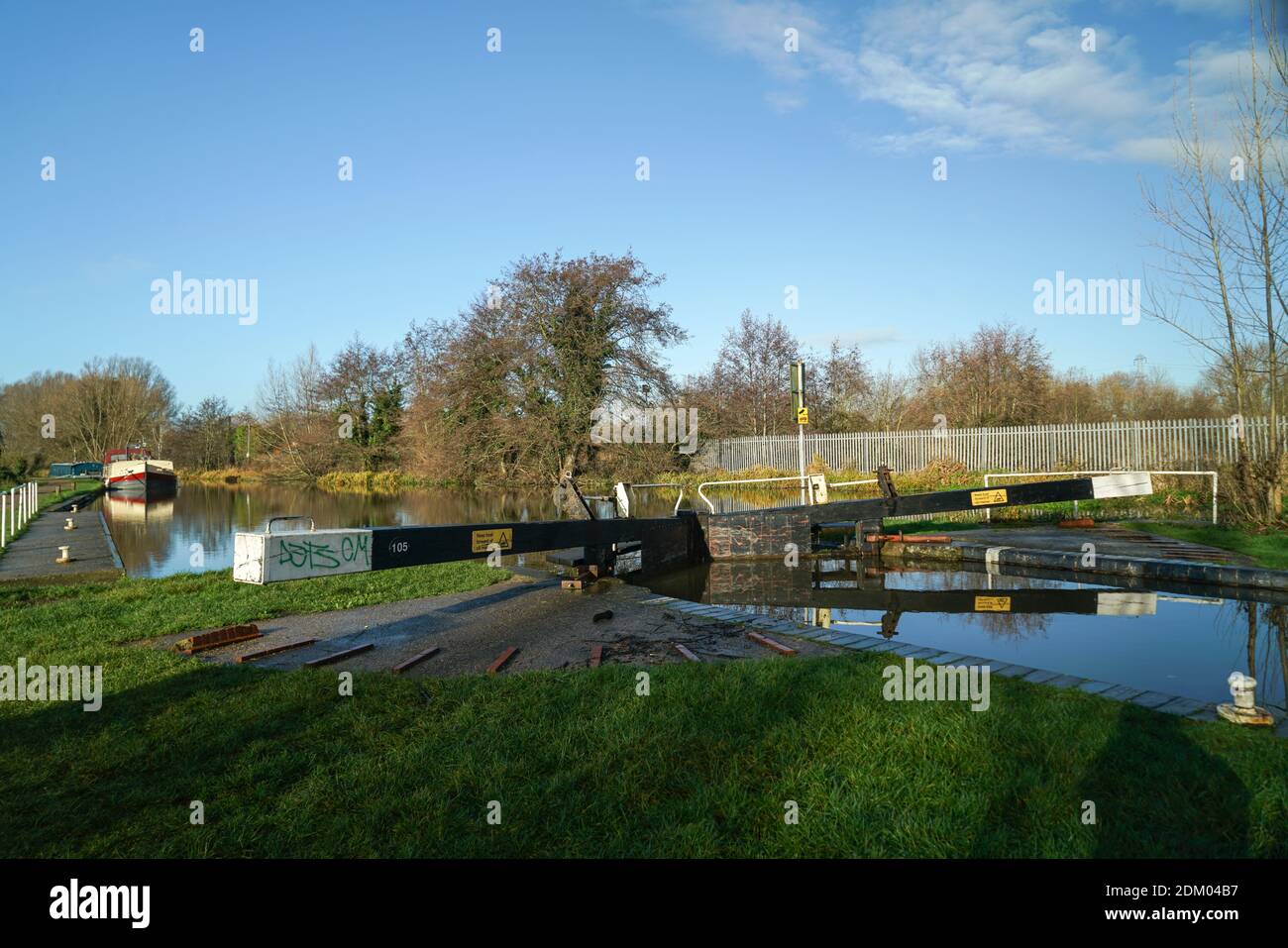 Fobney Lock No.105 on the Kennet & Avon Canal  -2 Stock Photo