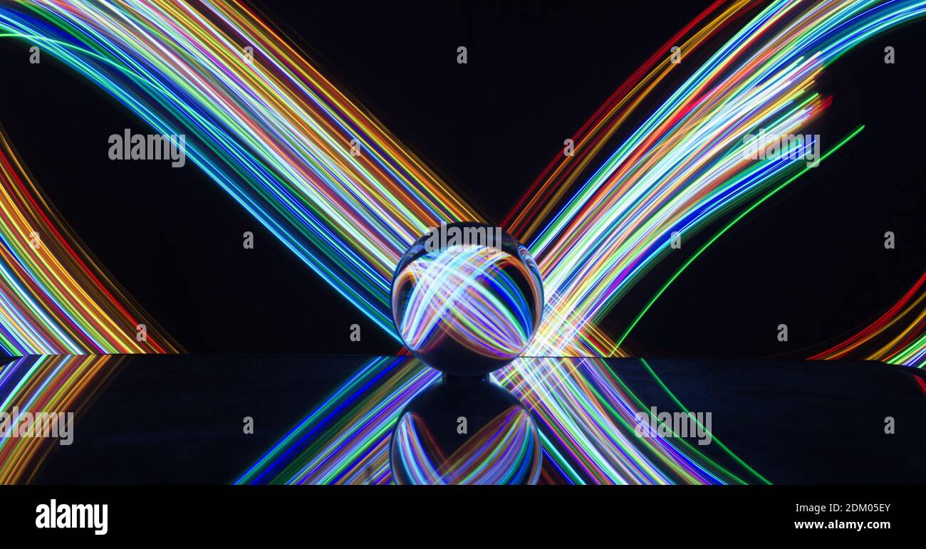 Light Painting At Night Stock Photo Alamy