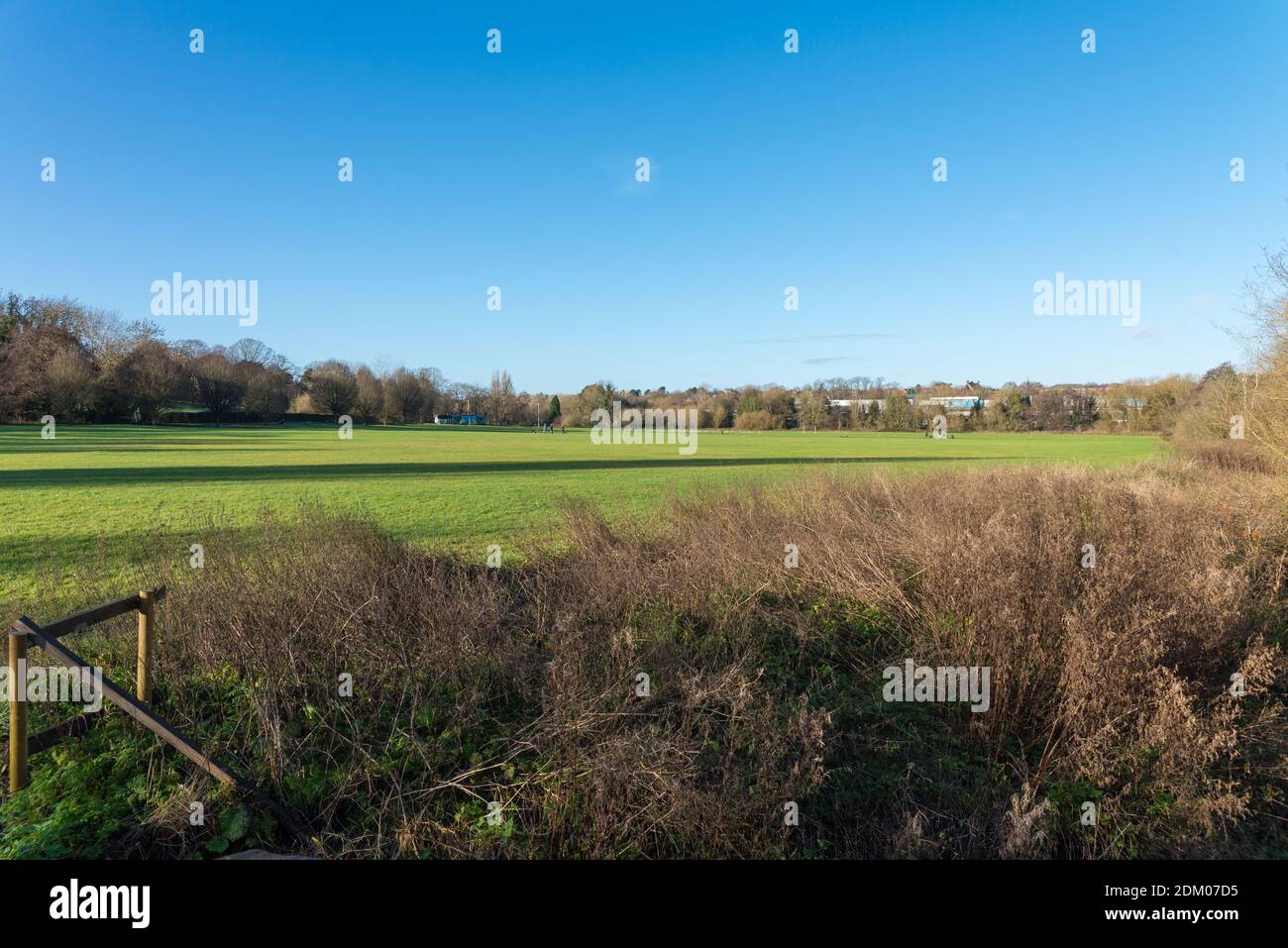 Kings Norton Playing Fields in Kings Norton, Birmingham on a sunny winter day Stock Photo
