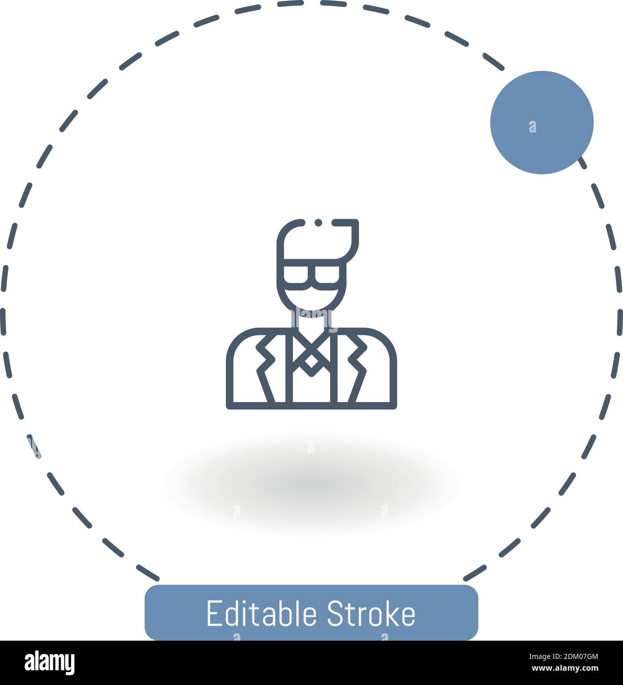 businessman vector icon editable stroke outline icons for web and ...
