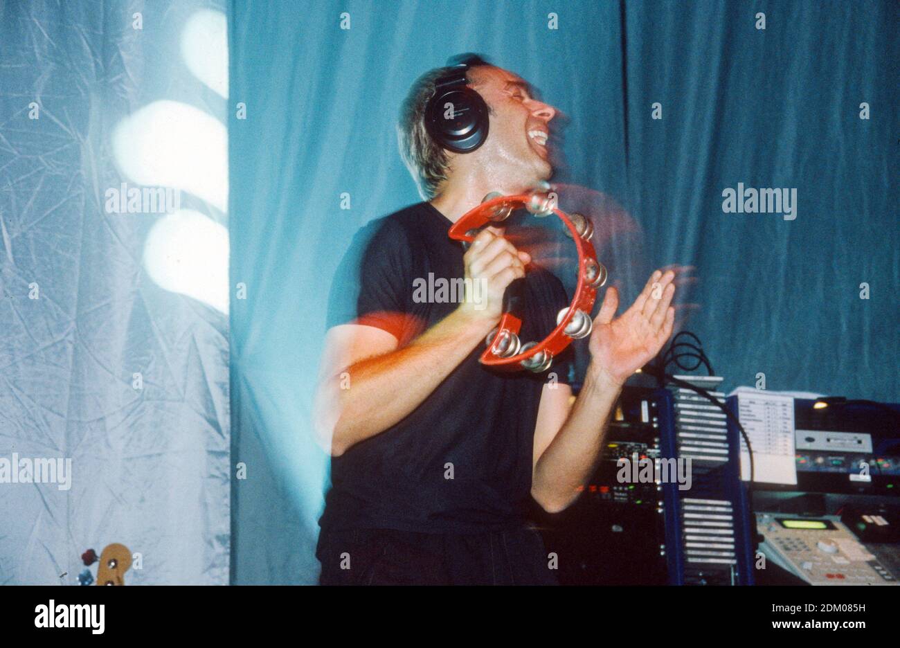 Karl Hyde of British electronic band Underworld performing at the