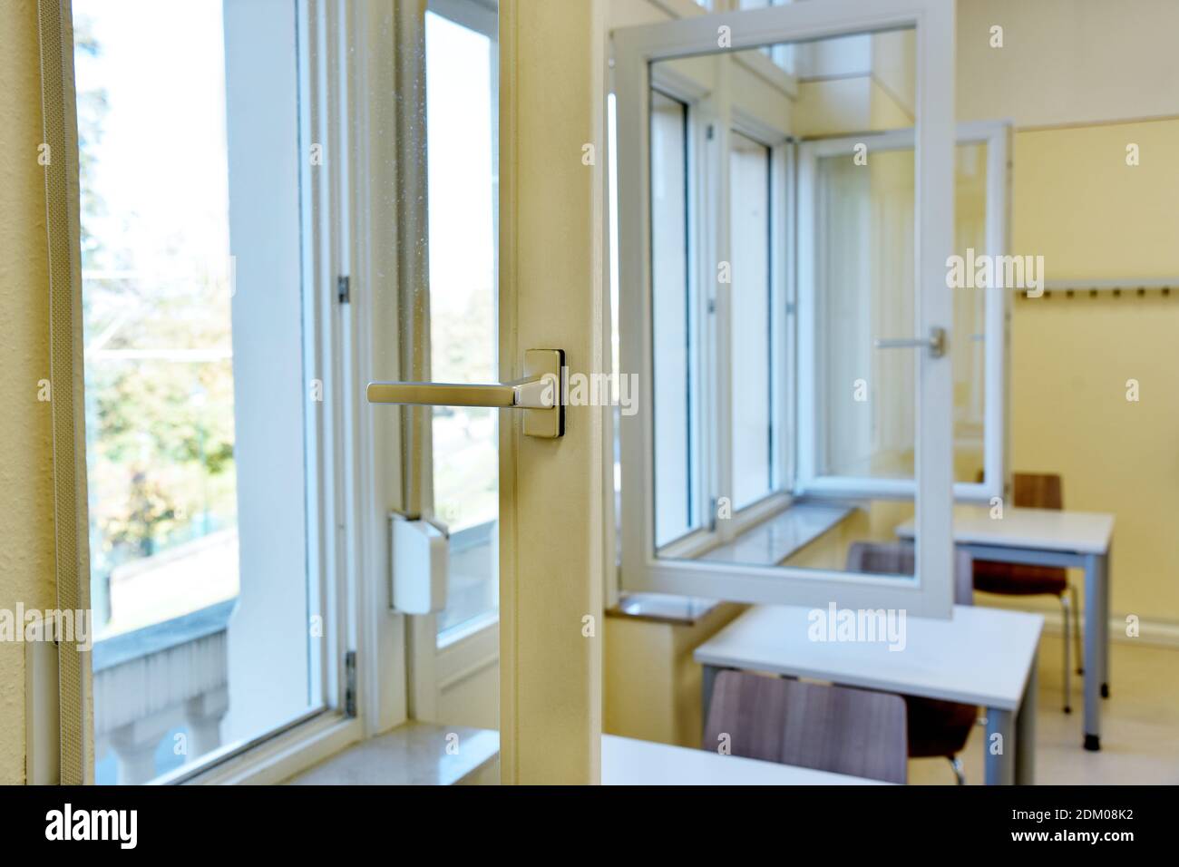 Class Room With Open Windows Stock Photo - Alamy