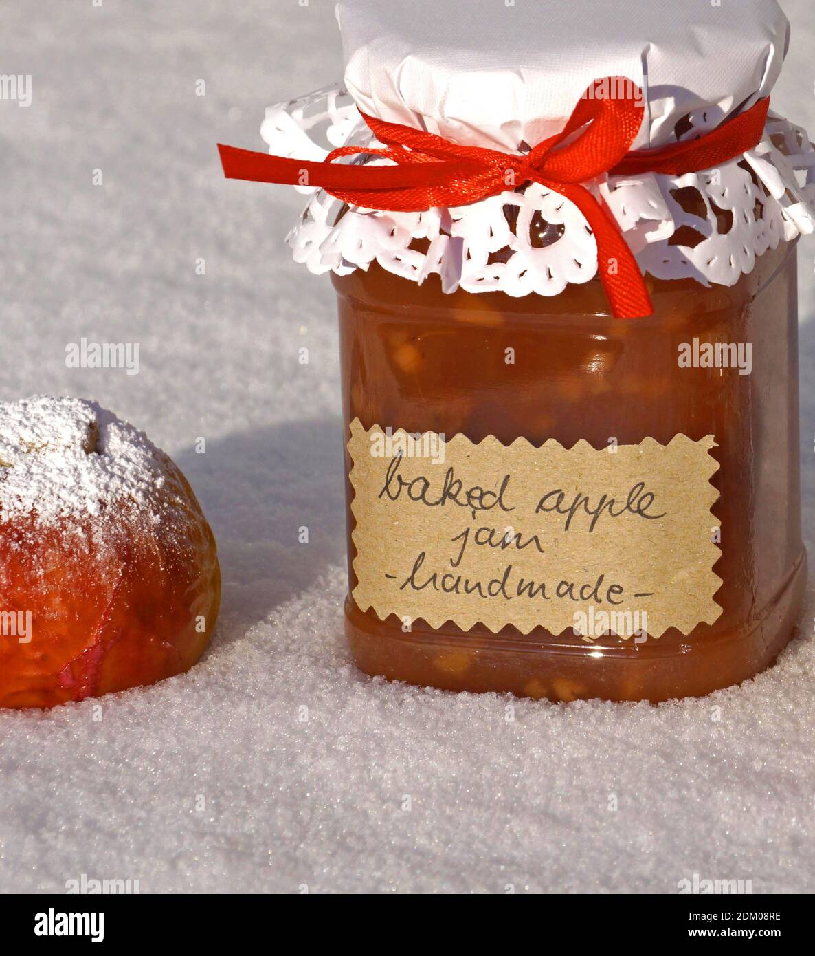 Baked Apple Jam, Homemade Stock Photo