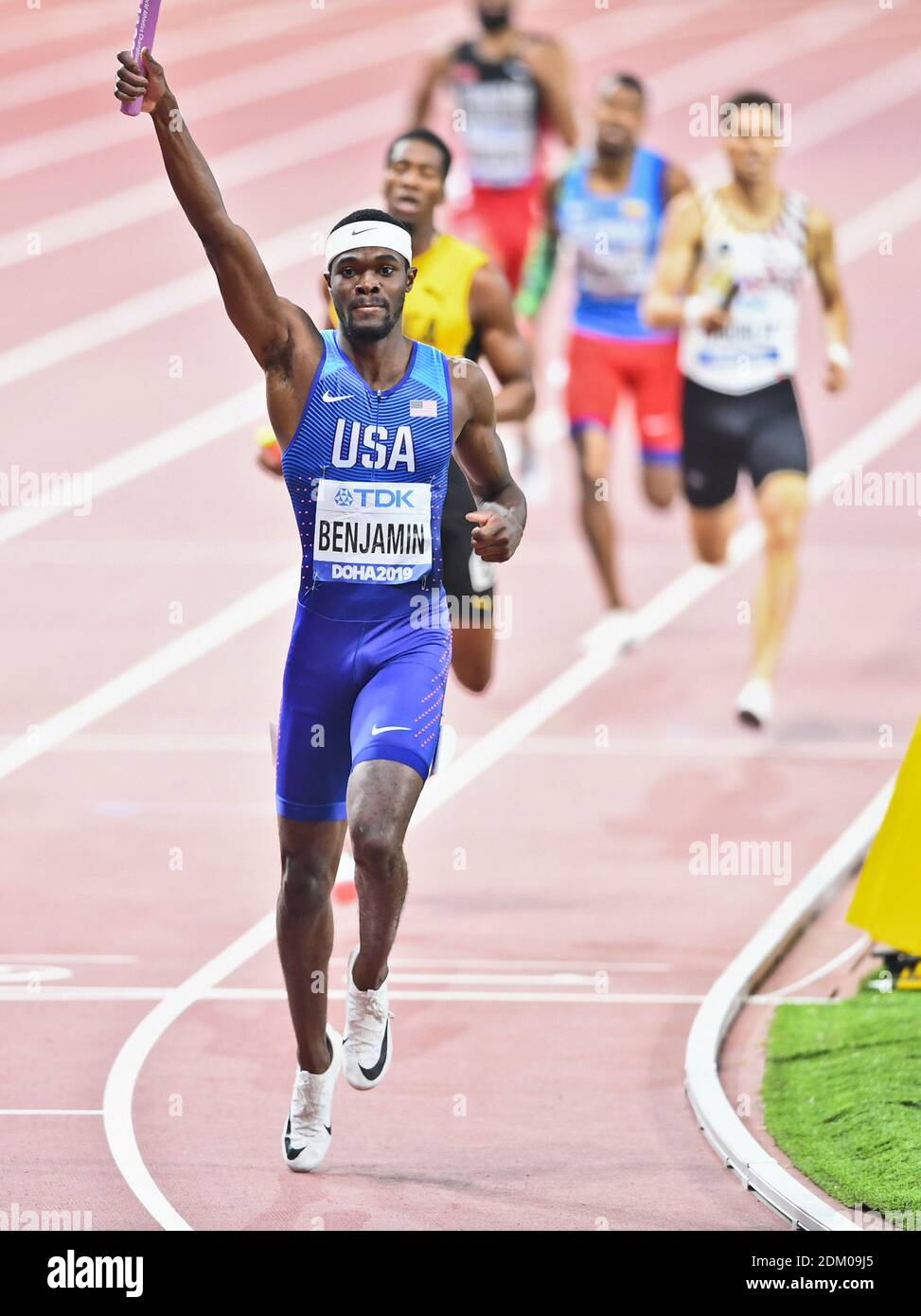Rai Benjamin (USA) 4x400 relay men Gold Medal. IAAF World Athletics