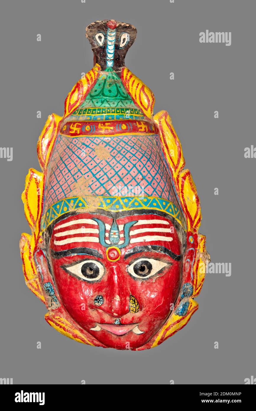 Antique Theyyam Mask Wall Panel Vintage Wooden panel Hindu Temple Dance Folk Art 