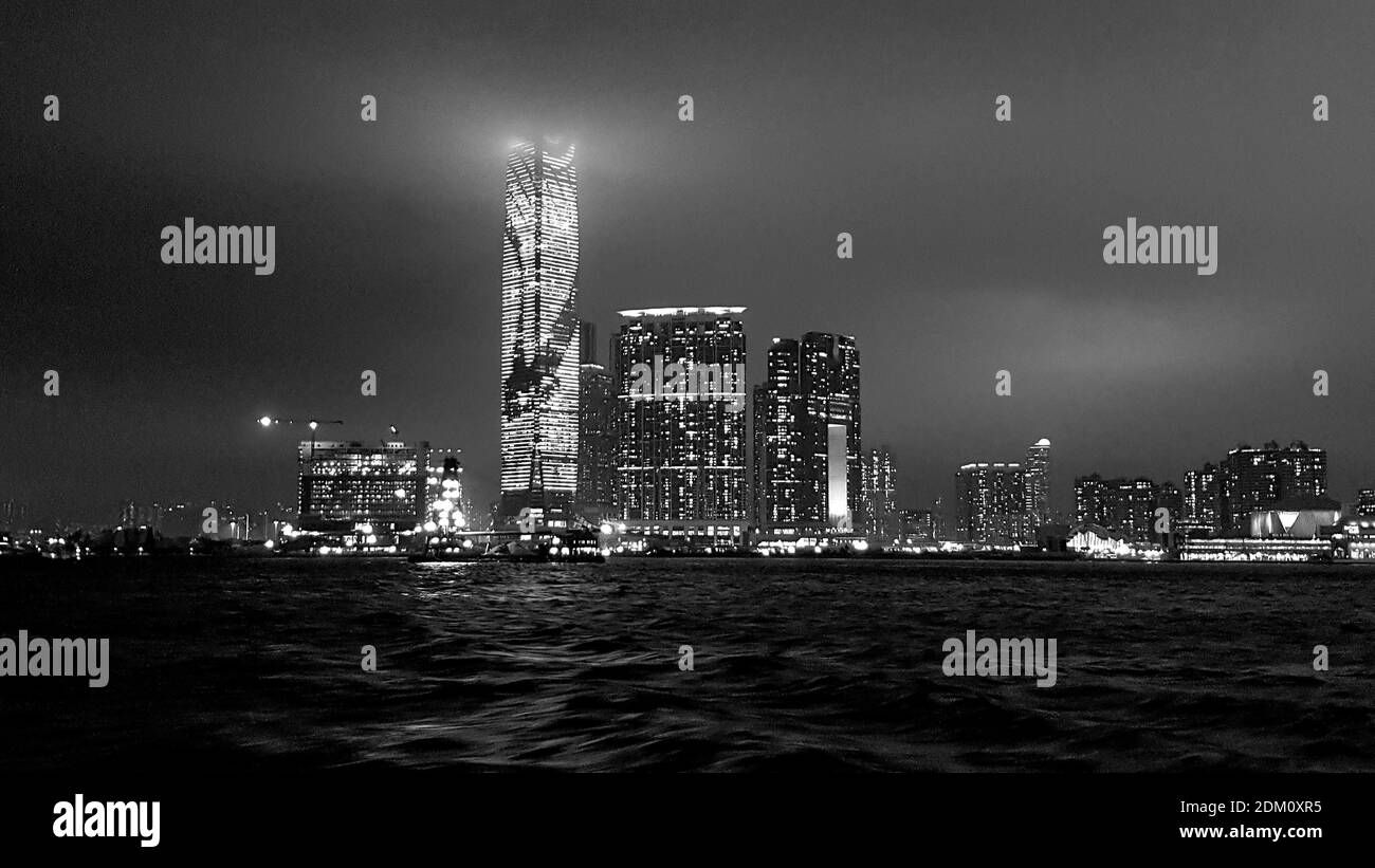 Hong kong high rise buildings Black and White Stock Photos & Images - Alamy