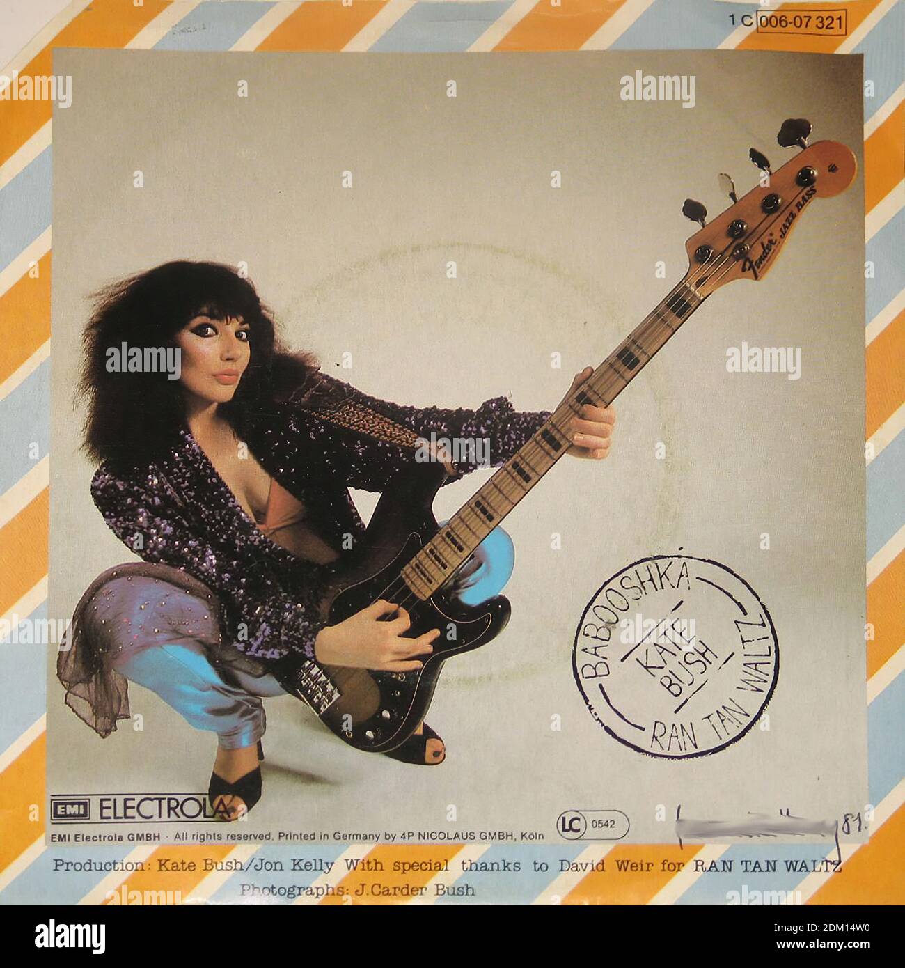 KATE BUSH Babooshka   The Ran Tan Waltz French PS  - Vintage Vinyl Record Cover Stock Photo