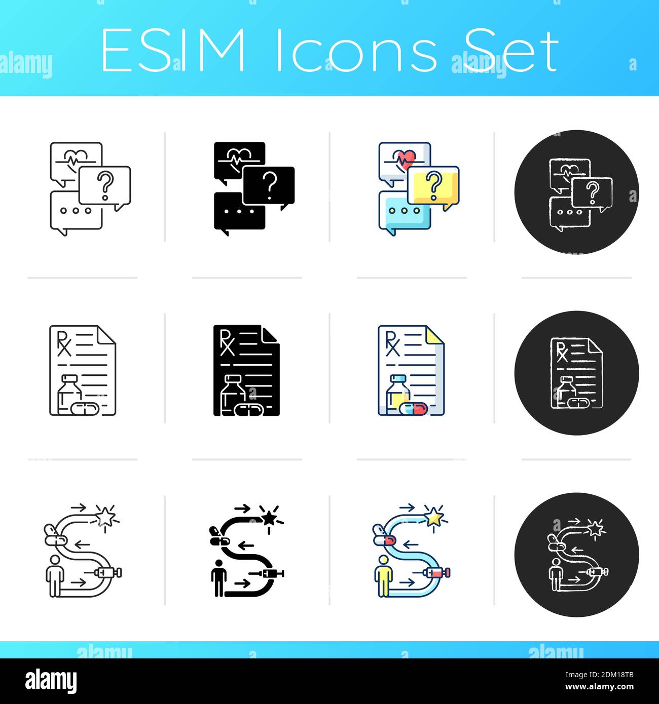 Online medical service icons set Stock Vector Image & Art - Alamy