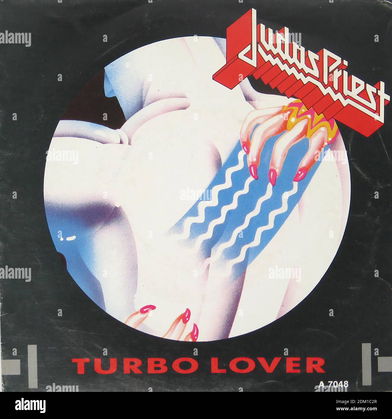 Judas Priest Turbo Lover 7 PS Single - Vintage Vinyl Record Cover Stock  Photo - Alamy