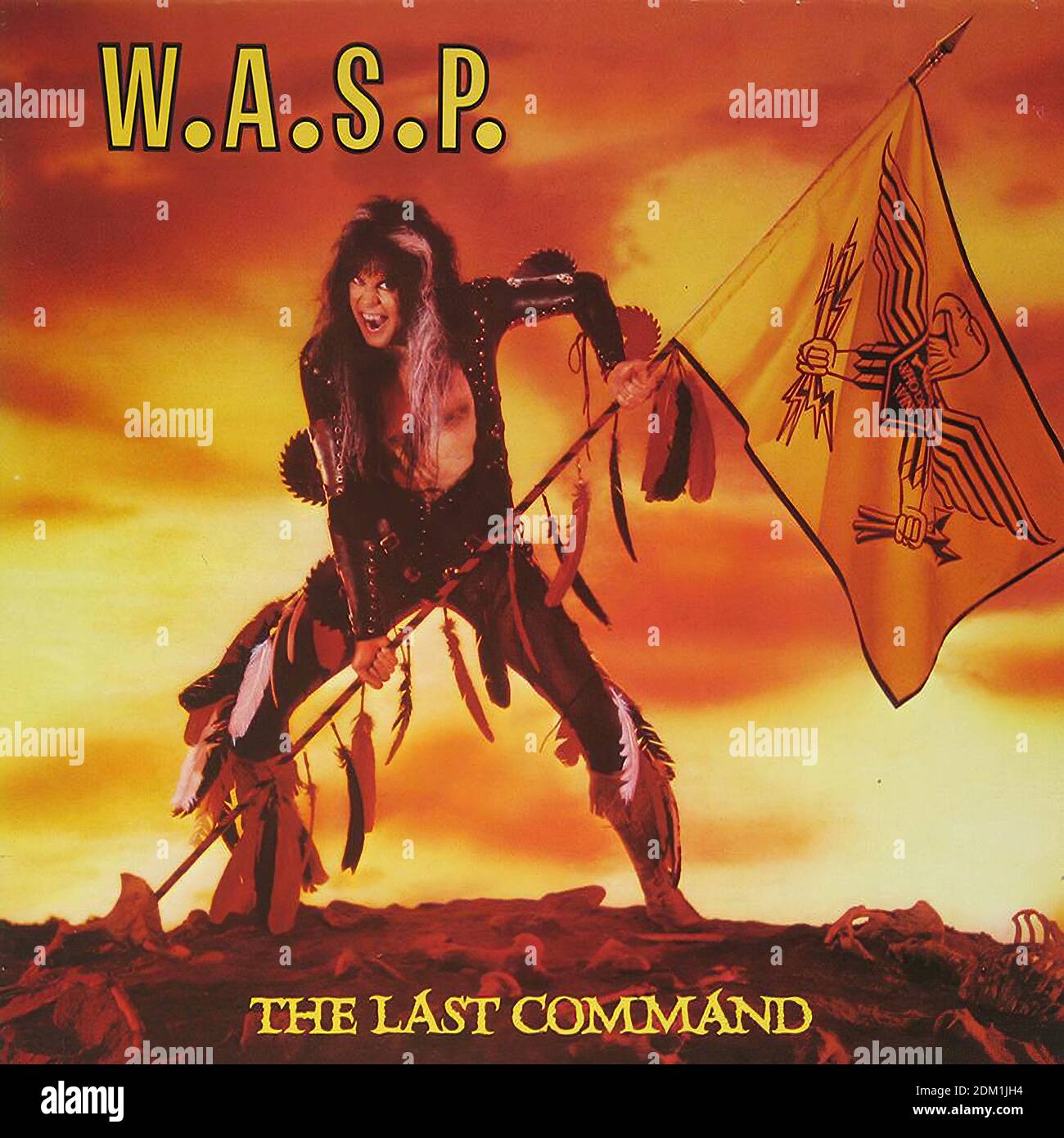 W.A.S.P.  The Last Command FranCe  - Vintage Vinyl Record Cover Stock Photo