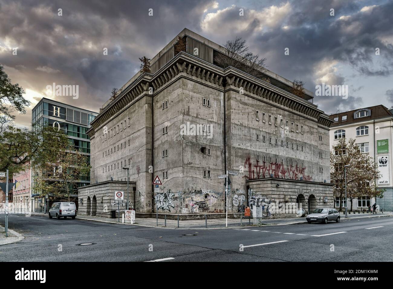 ehemaliger Reichsbahnbunker in der Reinhardtstrasse in Berlin-Mitte, früher Club Bunker, heute Ausstellungsort fuer zeitgenoessische Kunst vom Sammler Stock Photo