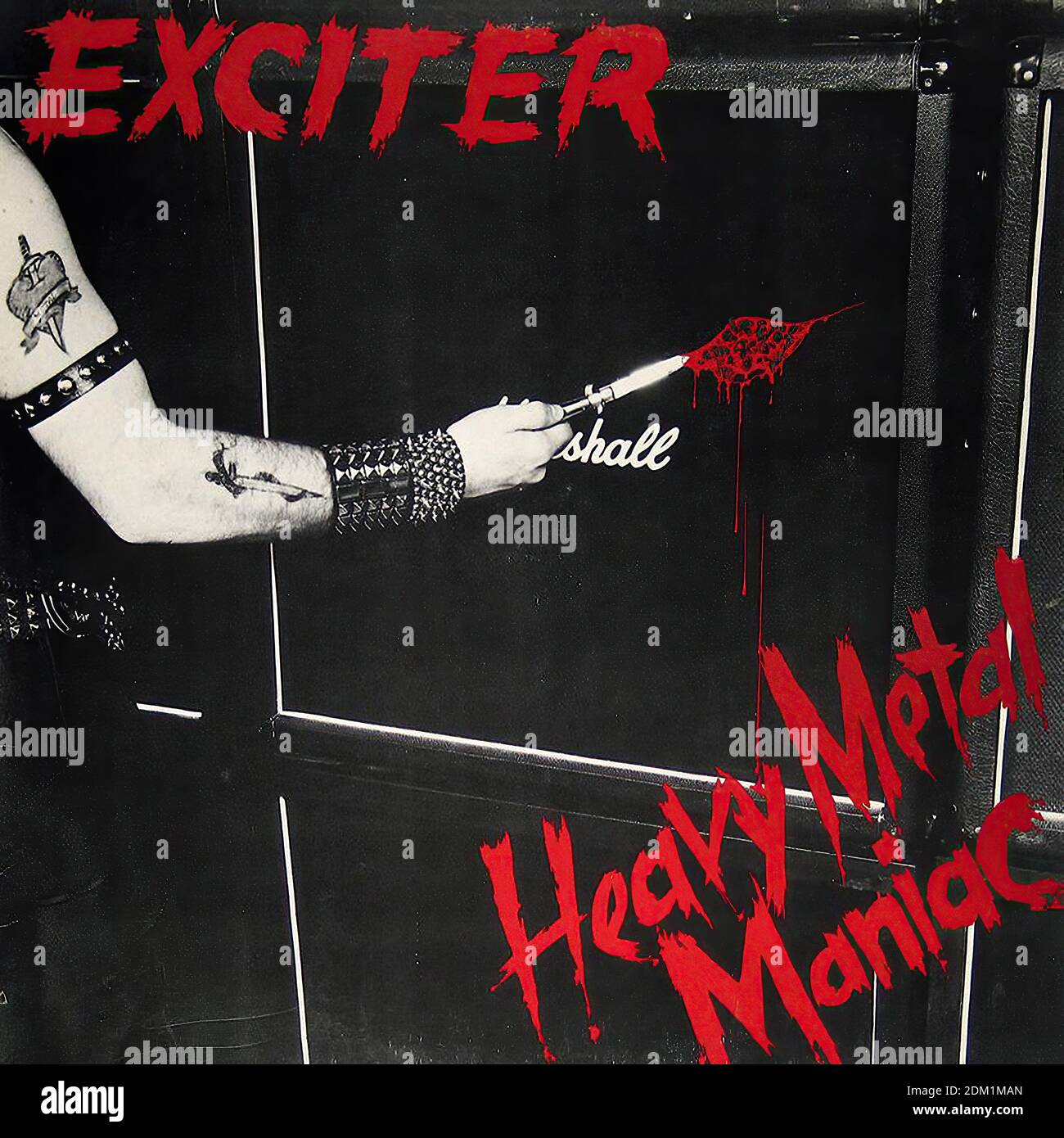 EXCITER HEAVY METAL MANIAC Vintage Vinyl Record Cover Stock Photo Alamy