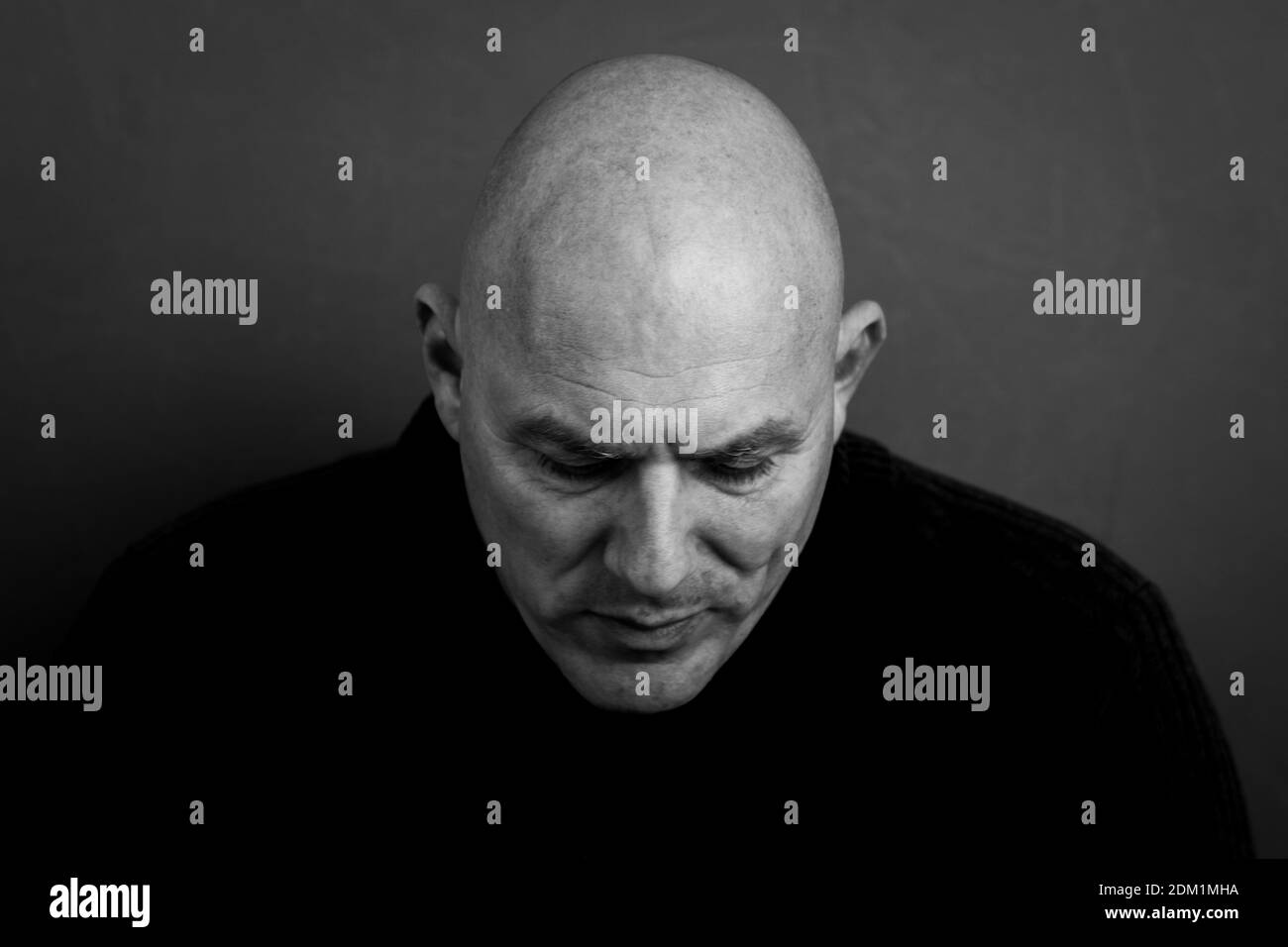 Black bald head Black and White Stock Photos & Images - Alamy