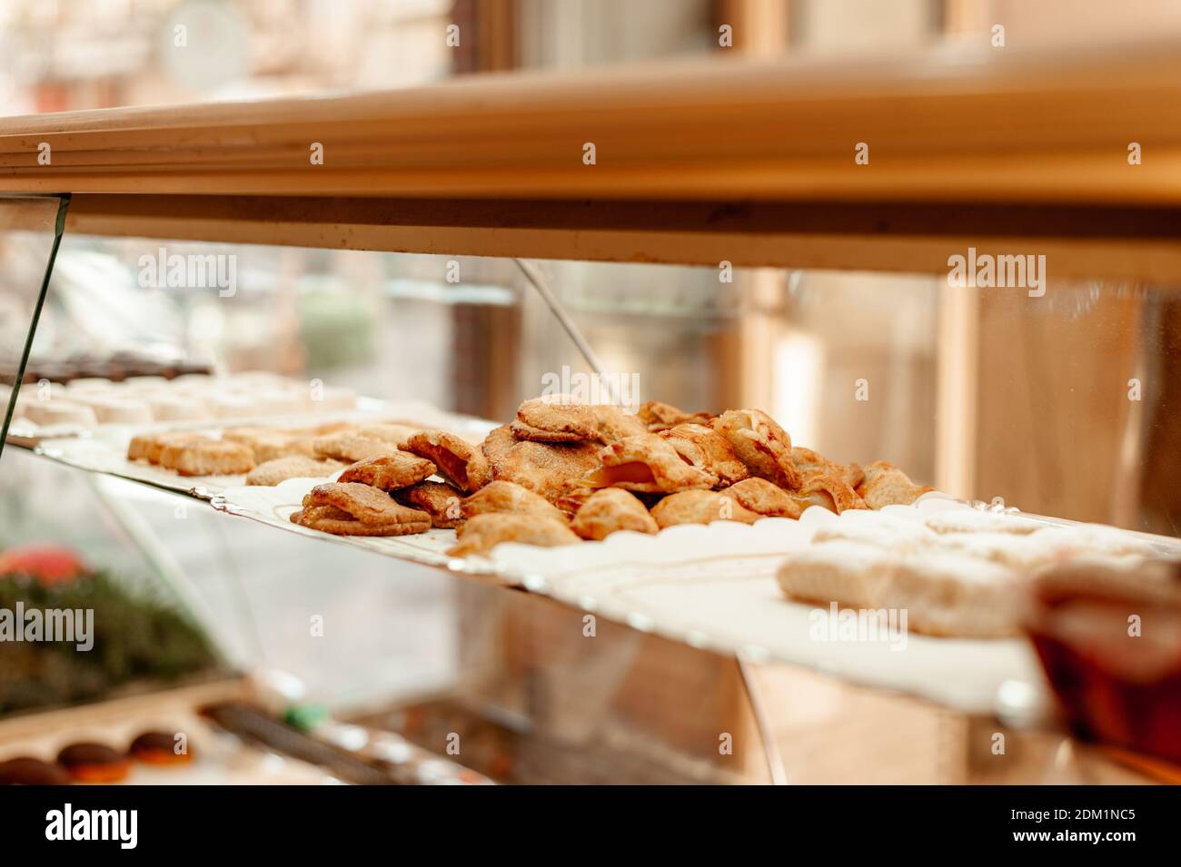 Bakery pastry counter display in Spain Stock Photo Alamy