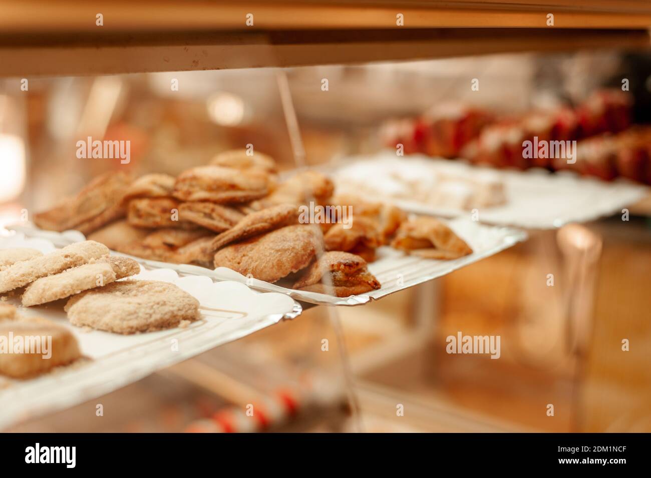 Bakery pastry counter display in Spain Stock Photo Alamy