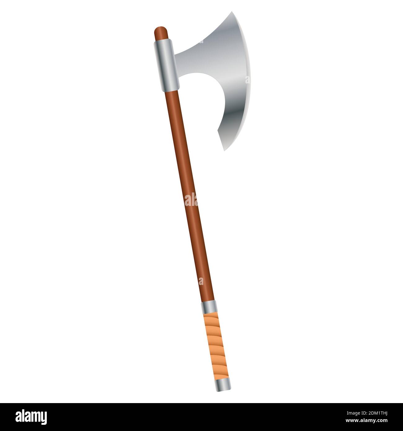 Medieval double bit axe battle axe, vector illustration Stock Vector Image & Art Alamy