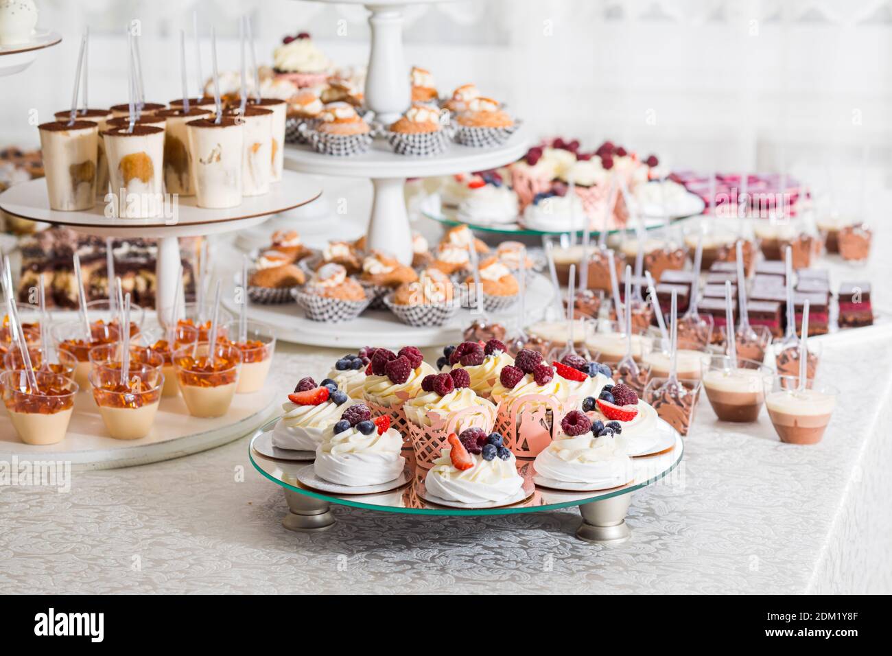 The amazing dessert table for a luxury party Stock Photo - Alamy
