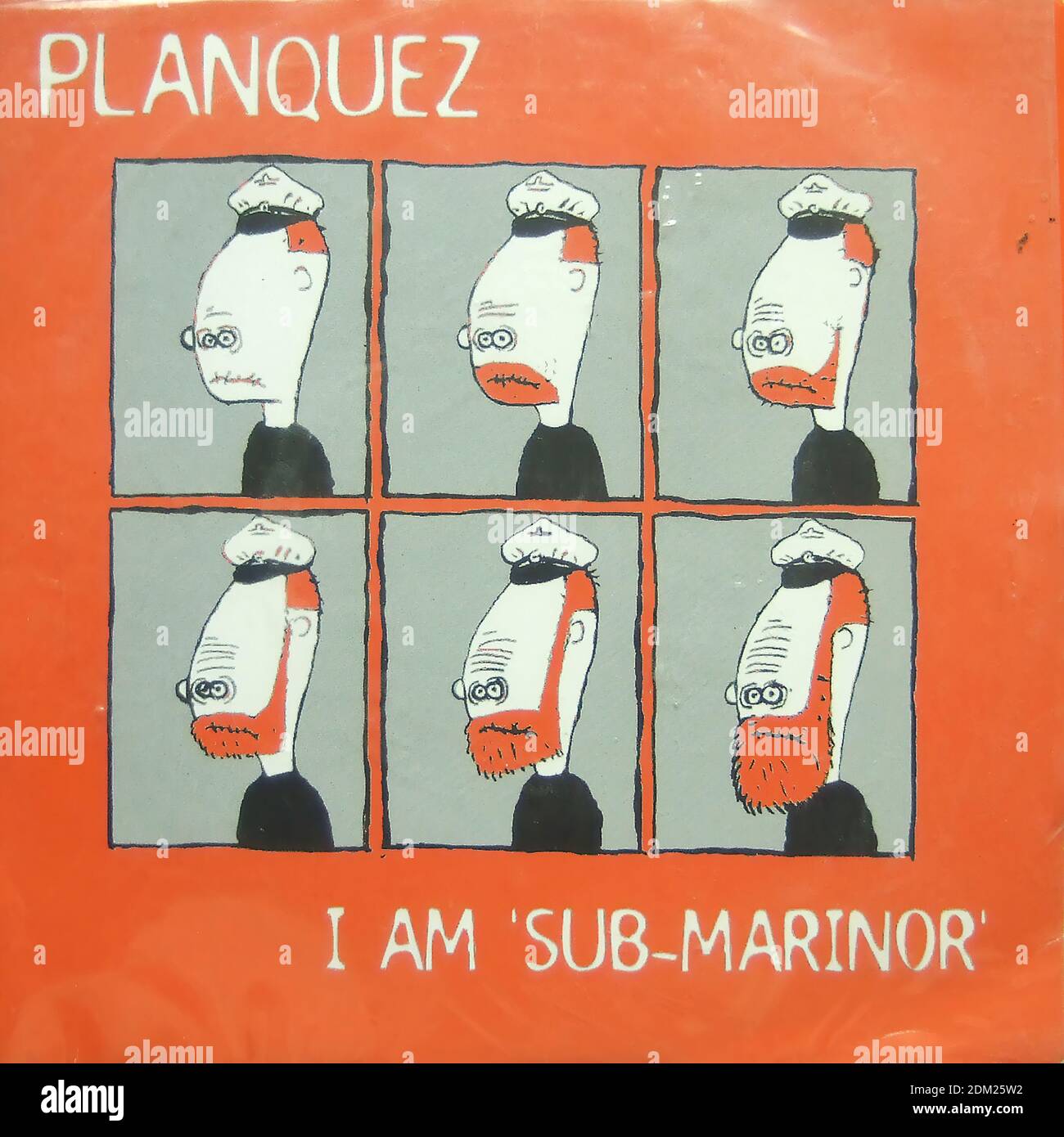 Planquez - I Am A  Sub-Marinor , Seed - 7 inch Single 45rpm, Meddle med 004, 1996 - Vintage vinyl album cover Stock Photo