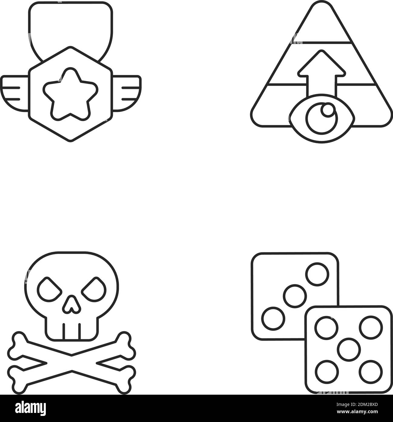 Videogame menu linear icons set Stock Vector Image & Art - Alamy