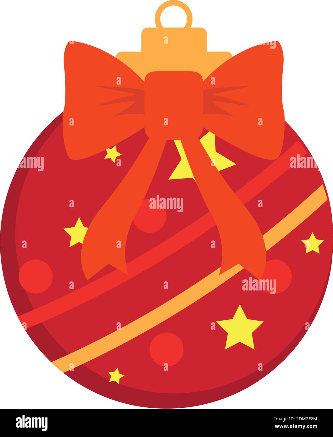 Isolated christmas ball icon with stripes. Vector illustration Stock ...
