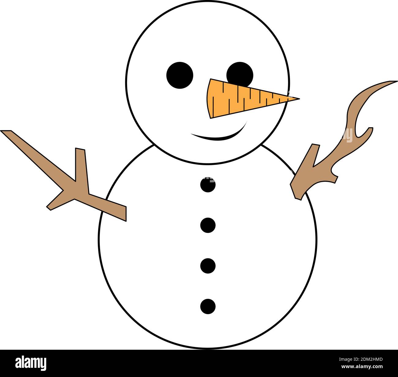 Isolated snowman cartoon. Christmas character - Vector illustration ...
