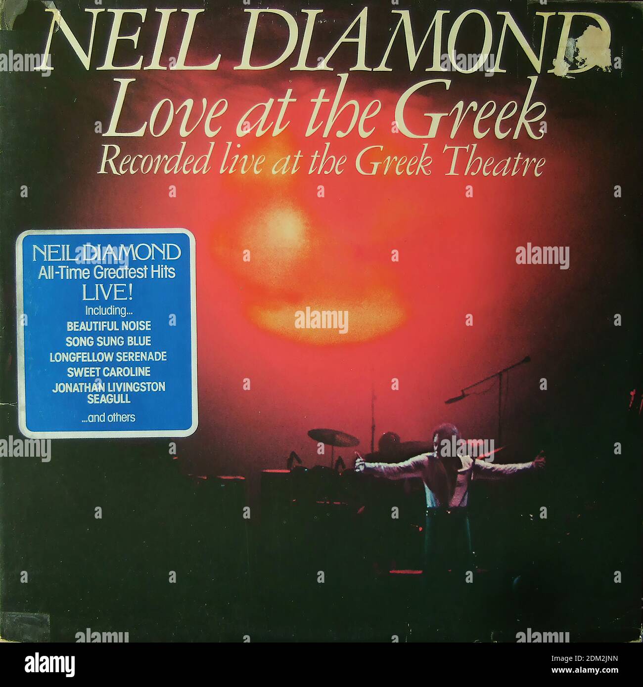 Neil Diamond Love At The Greek Live Greek Theatre Vintage Vinyl Album Cover Stock Photo Alamy