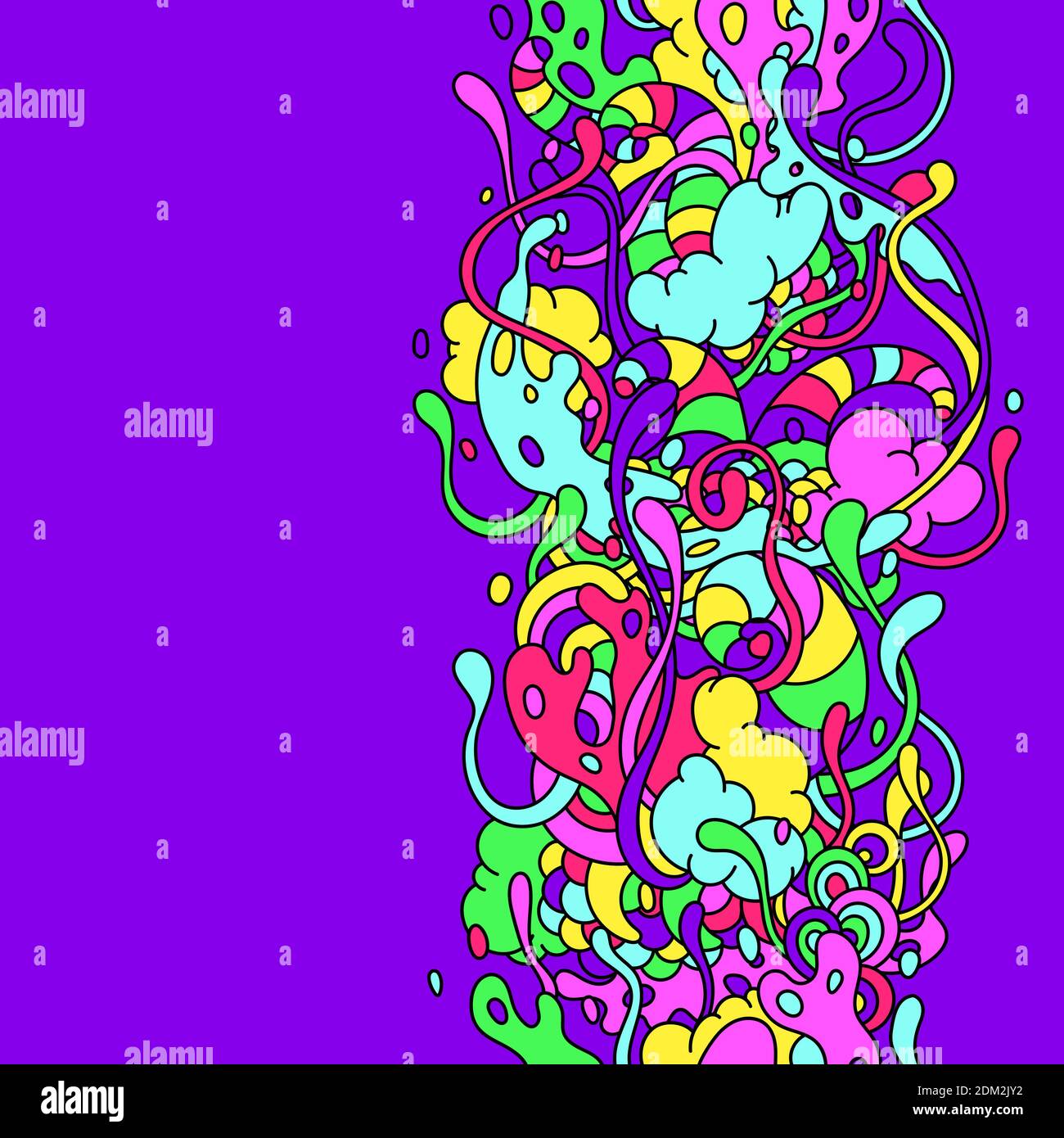 Seamless pattern with slime and tentacles. Stock Vector