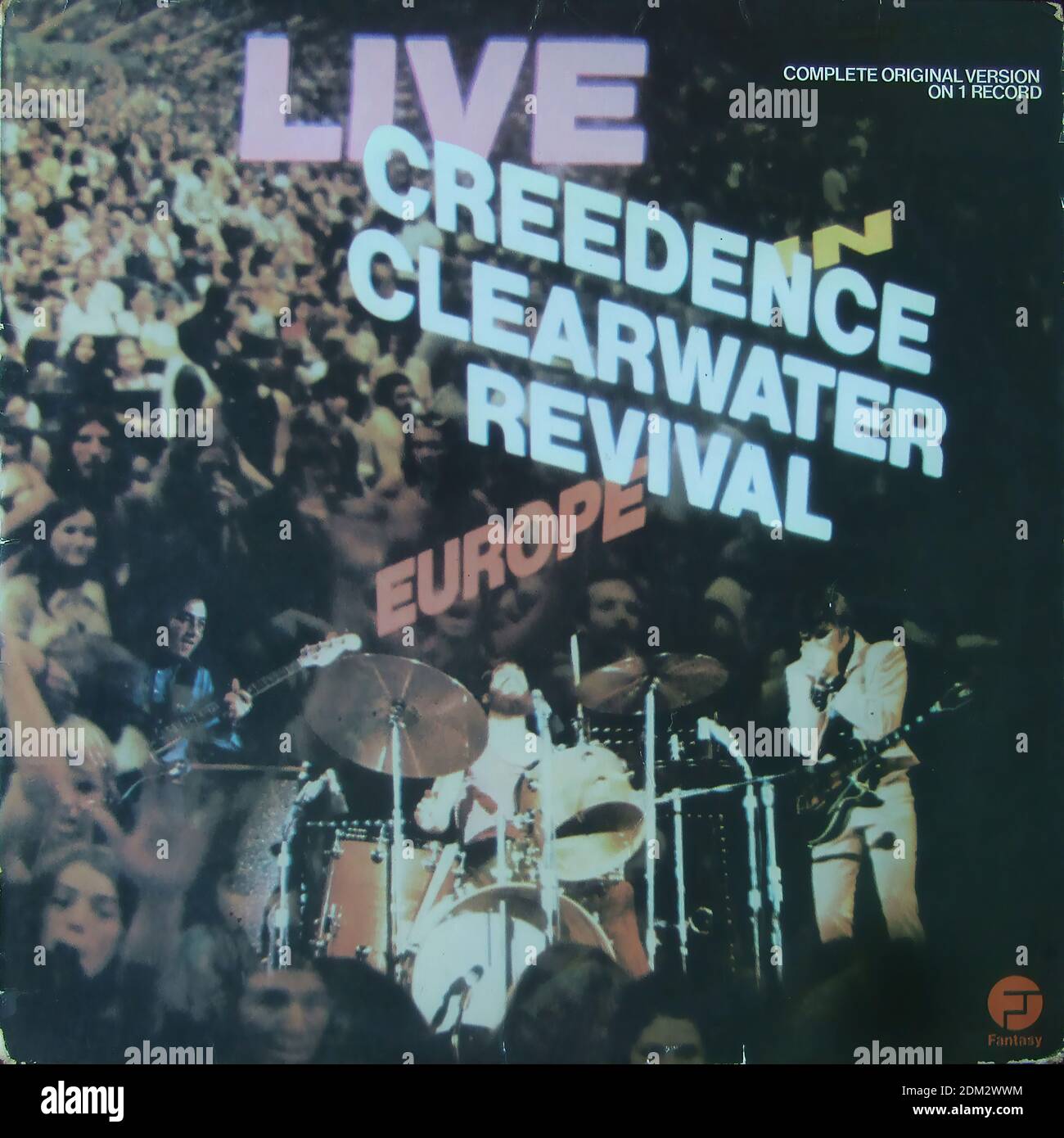 Creedence Clearwater Revival - Live In Europe - Vintage vinyl album cover Stock Photo