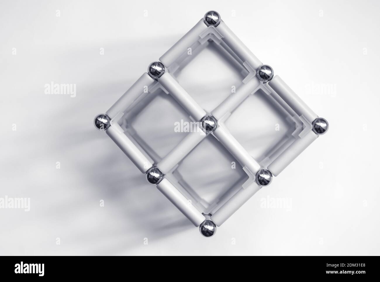 volumetric figure of magnetic balls and sticks Stock Photo - Alamy