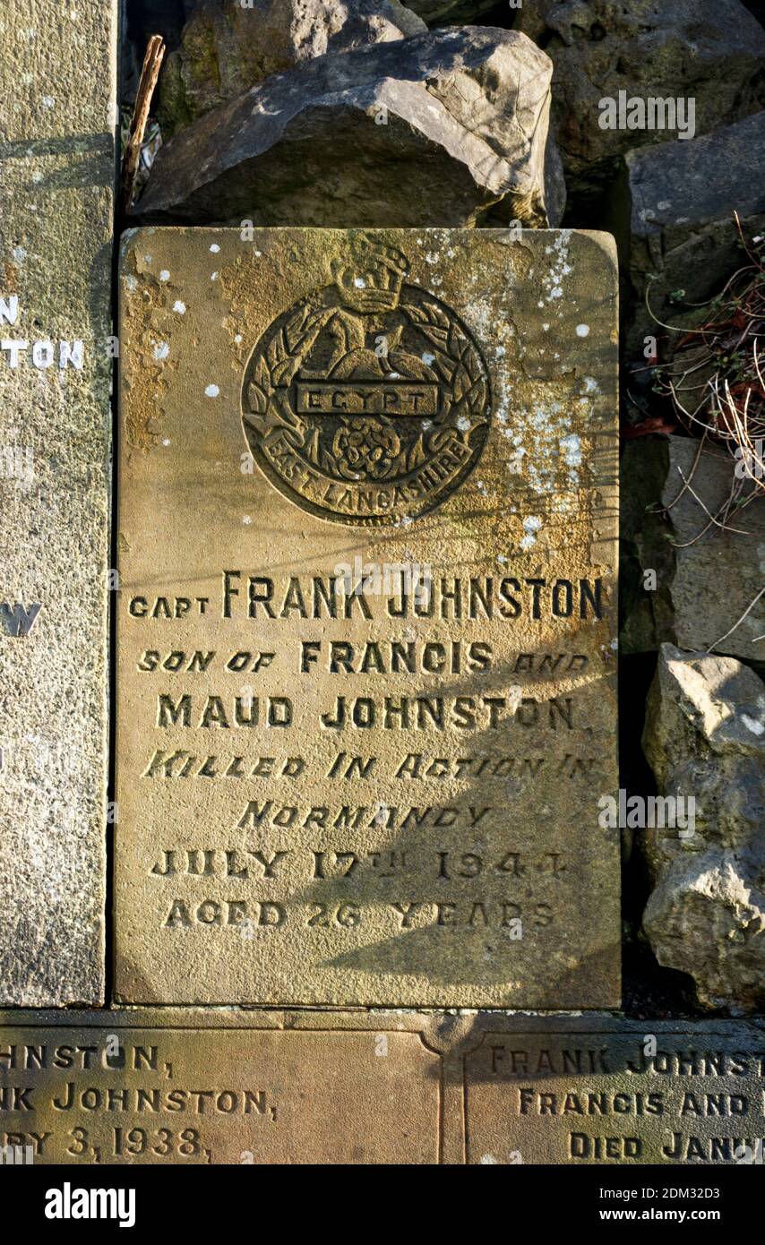 Commonwealth war grave. Blackburn Cemetery Stock Photo Alamy