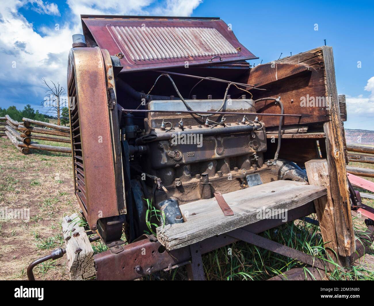 Old Hudson engine used to power the buzz saw, Swett Ranch National