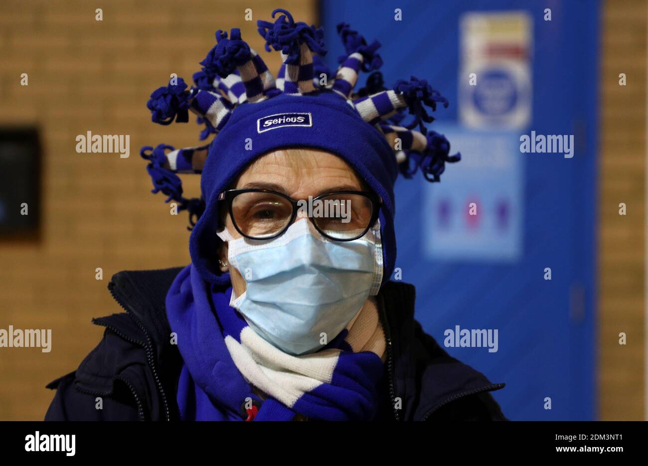 Reading fan outside the stadium before the Sky Bet Championship match ...