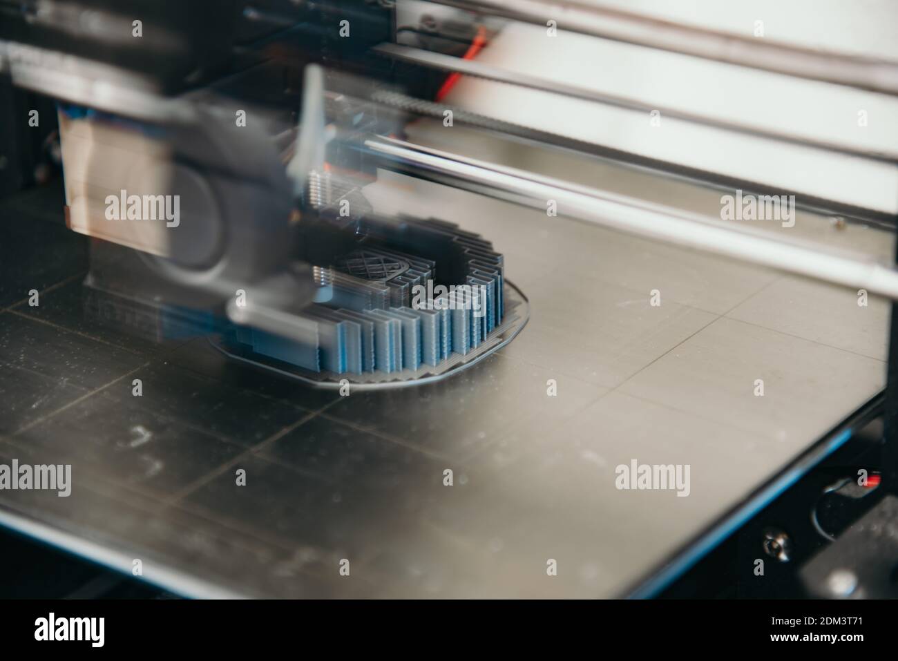 3D printer in action building a plastic component Stock Photo Alamy
