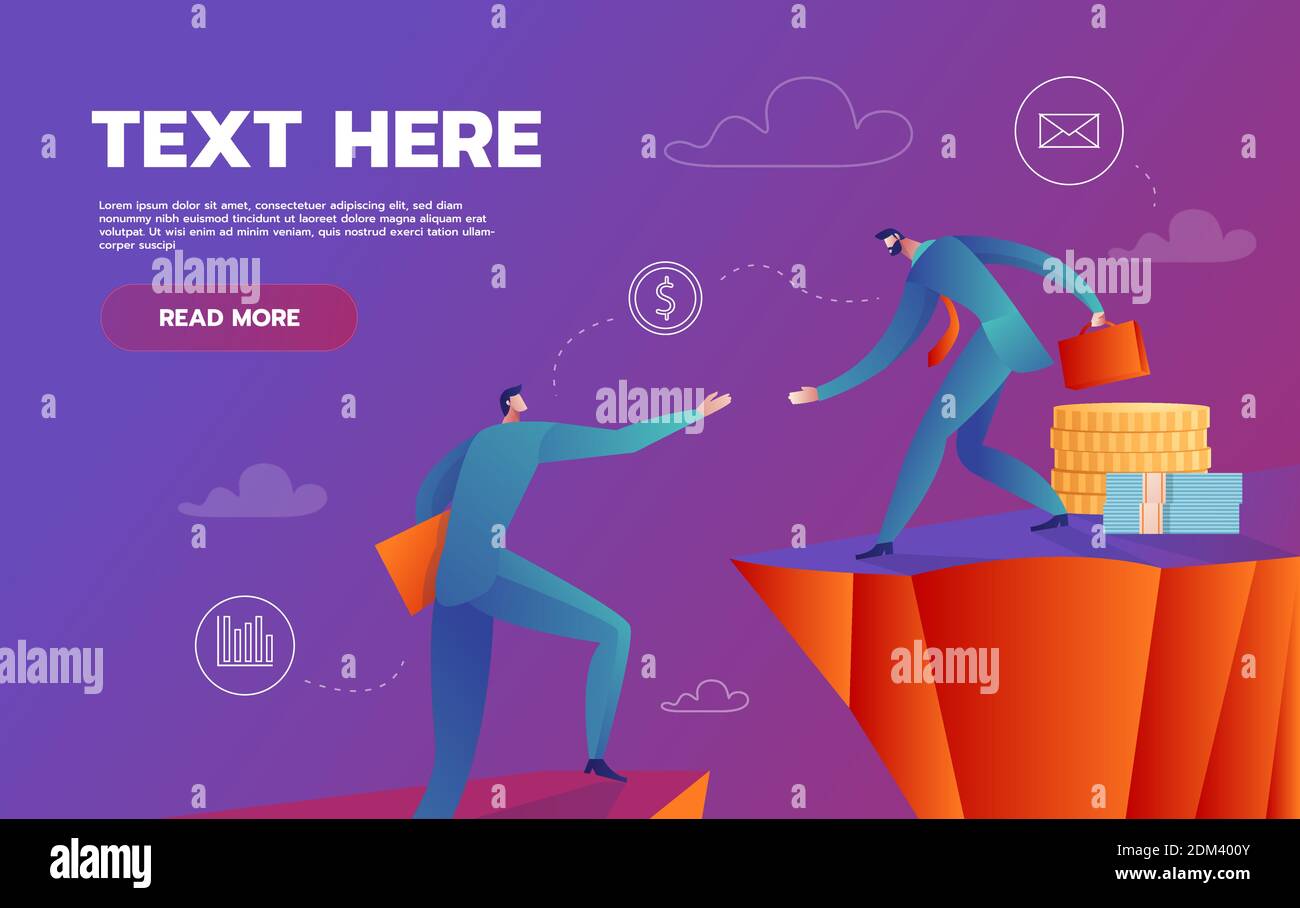 Helping business friend Businessman supporting fellow employee by