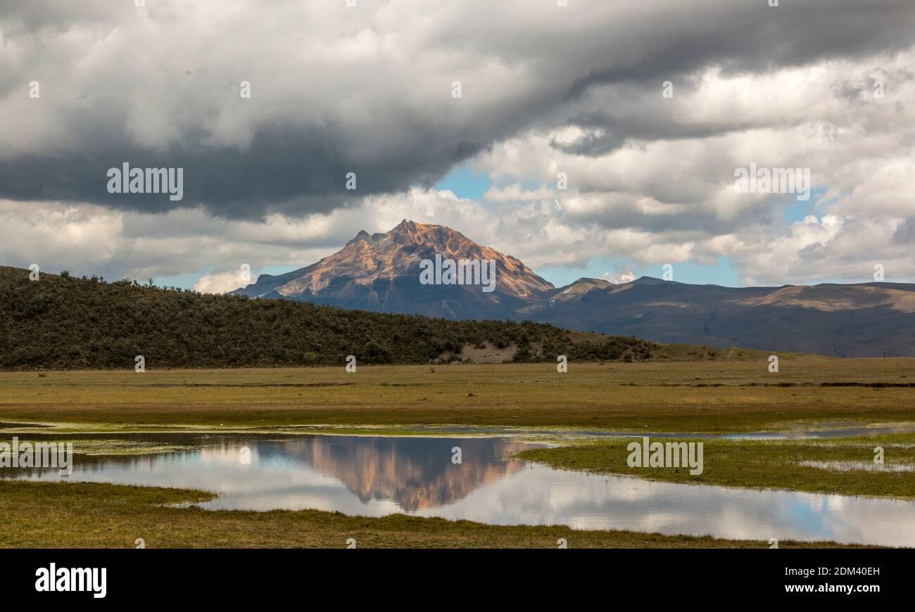 sincholagua-volcano-4899m-altitude-reflected-in-a-lake-cotopaxi