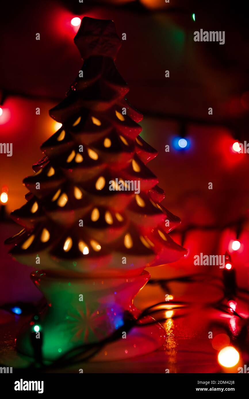 Holiday bokeh lights Stock Photo