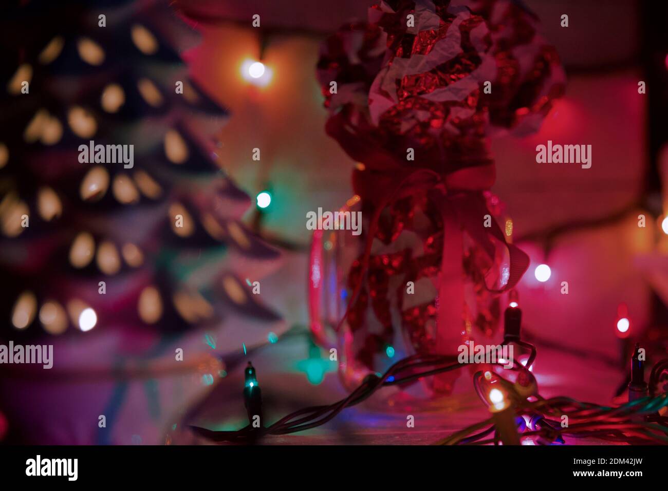 Holiday bokeh lights Stock Photo