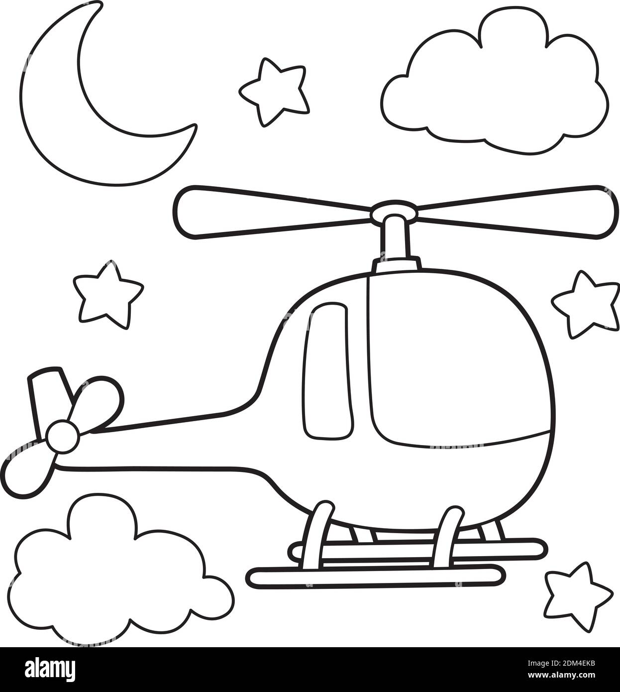 helicopter coloring page