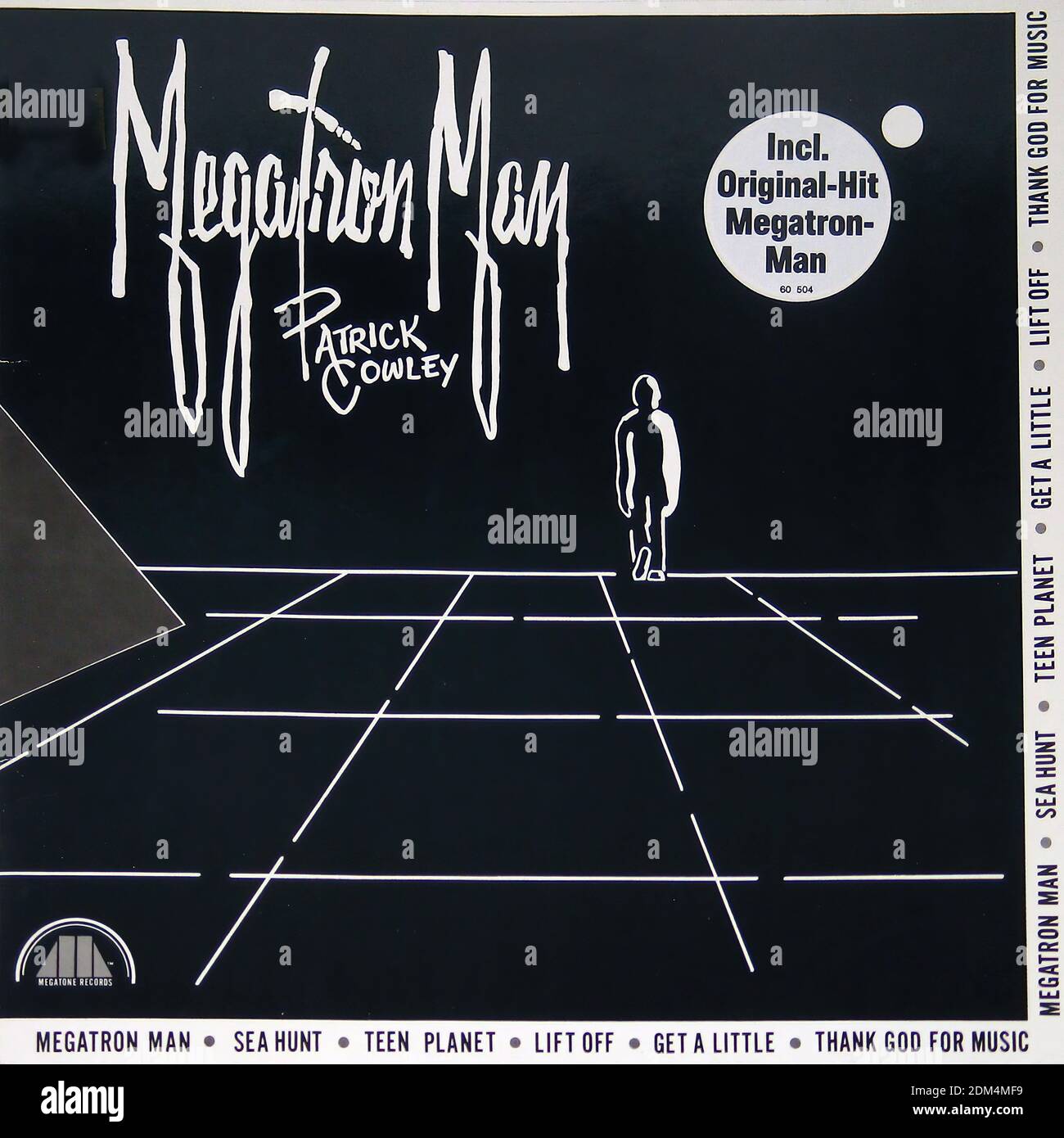 Patrick Cowley Megatron Man  - Vintage Vinyl Record Cover Stock Photo