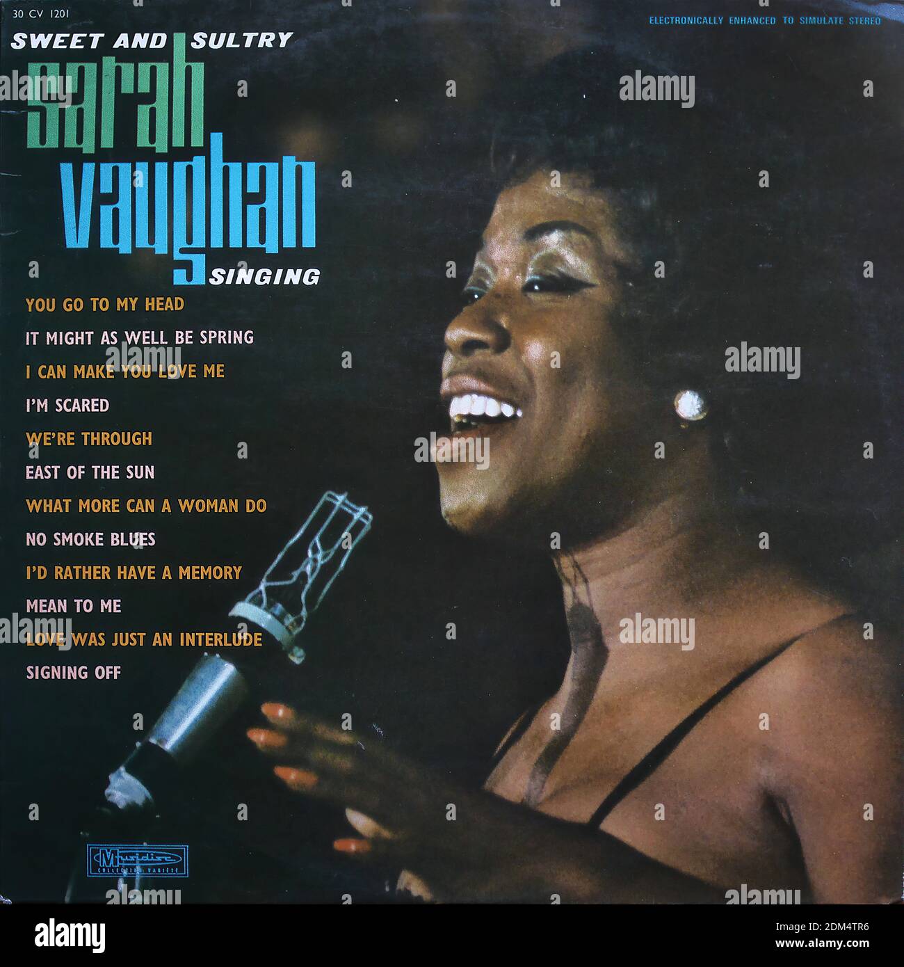 Sarah Vaughan - Sweet and Sultry, Musidisc CV 1201  - Vintage vinyl album cover Stock Photo