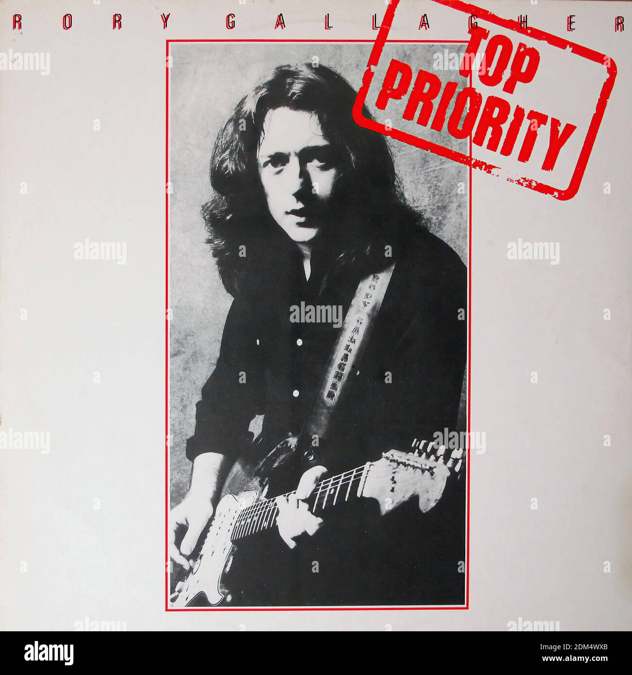 Rory Gallagher Top Priority 12 VINYL ALBUM  - Vintage Vinyl Record Cover Stock Photo