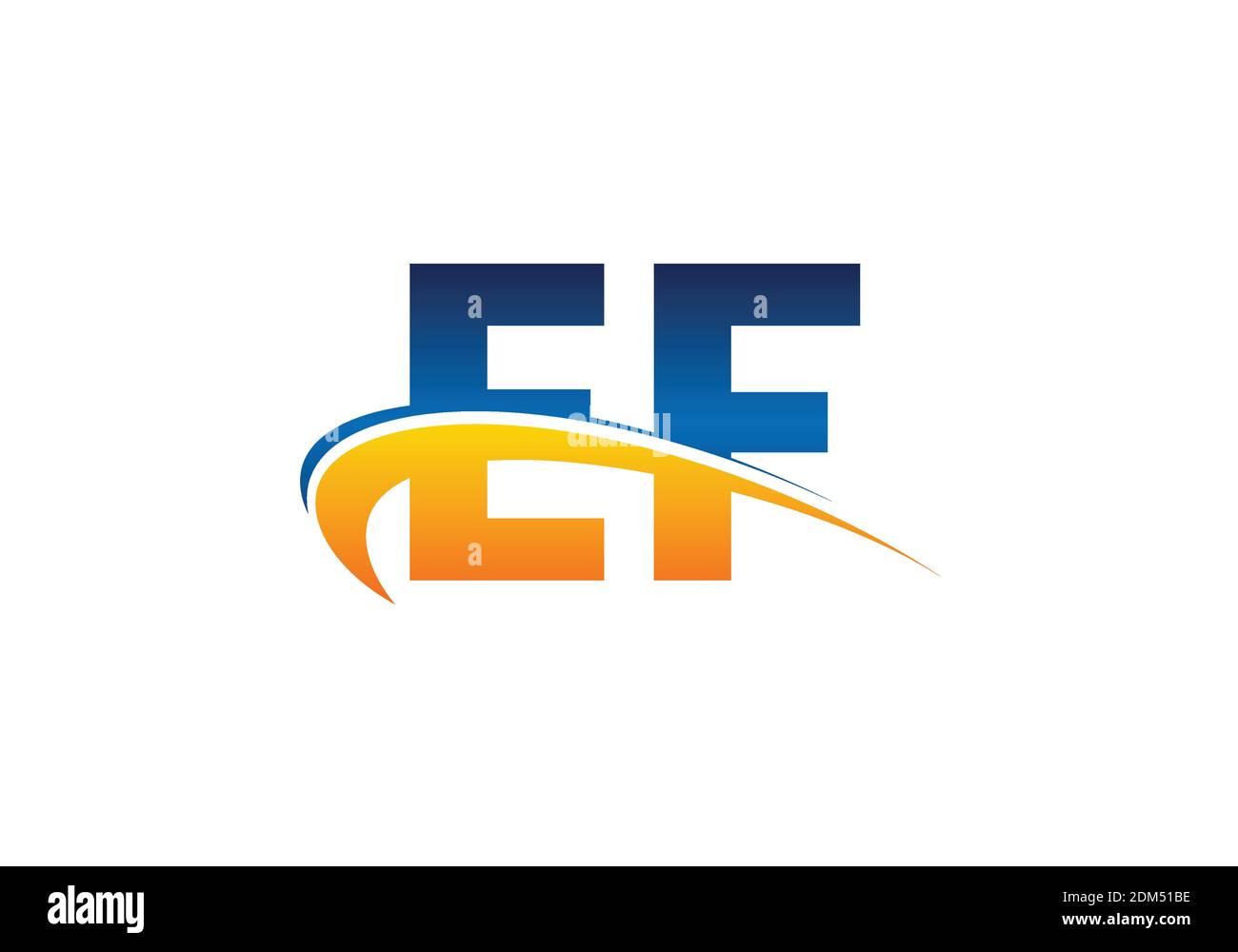 Initial Monogram Letter E F Logo Design Vector Template. E F Letter ...