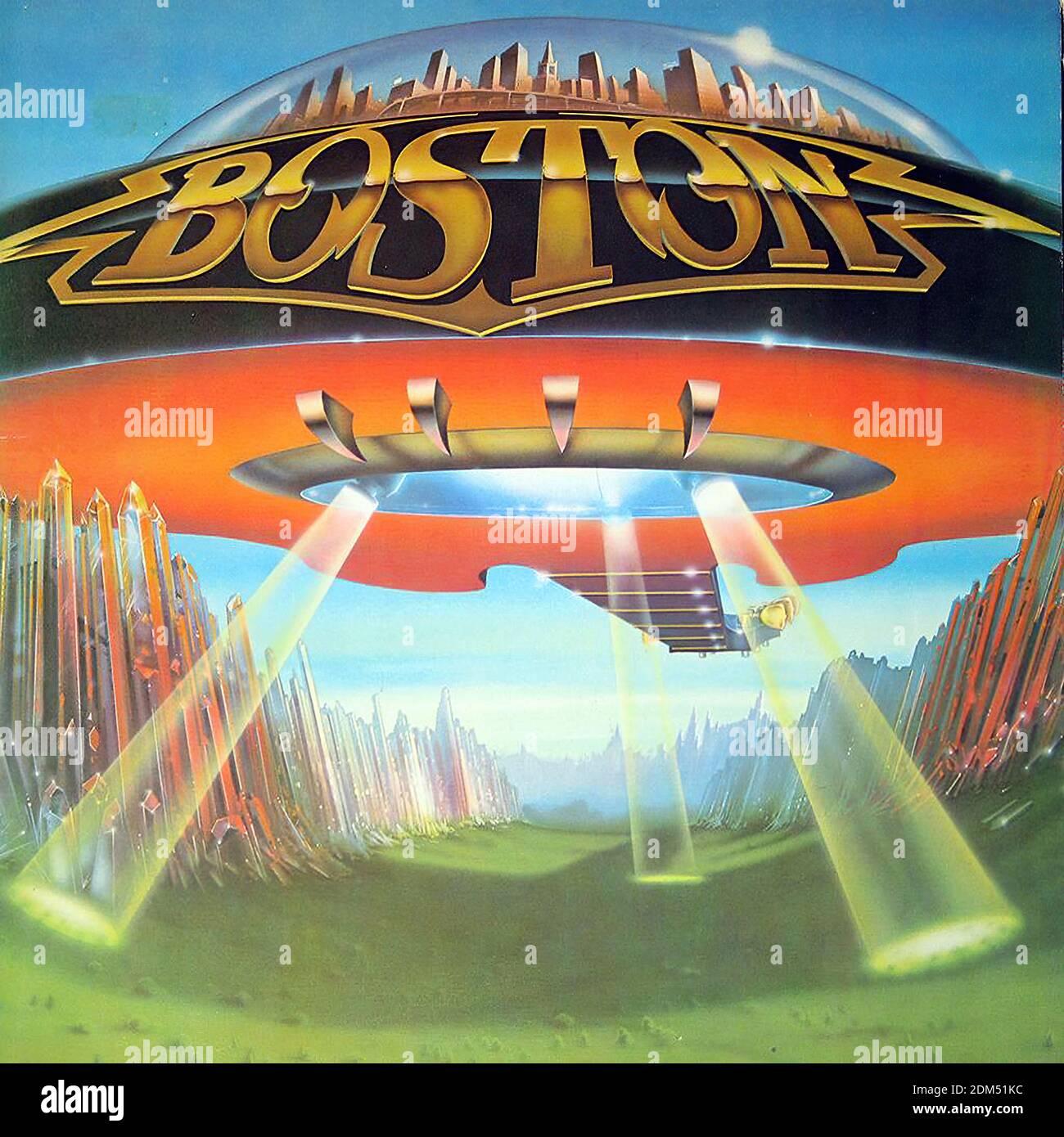 BOSTON DON'T LOOK BACK 12 LP Vintage Vinyl Record Cover Stock Photo