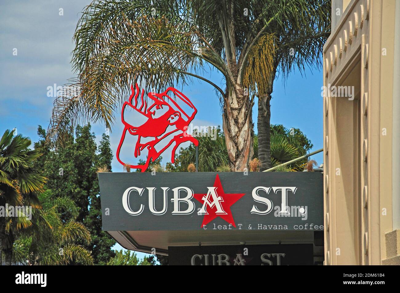 Cuba Street Cafe, Cuba Street, Napier, Hawke's Bay, North Island, New Zealand Stock Photo