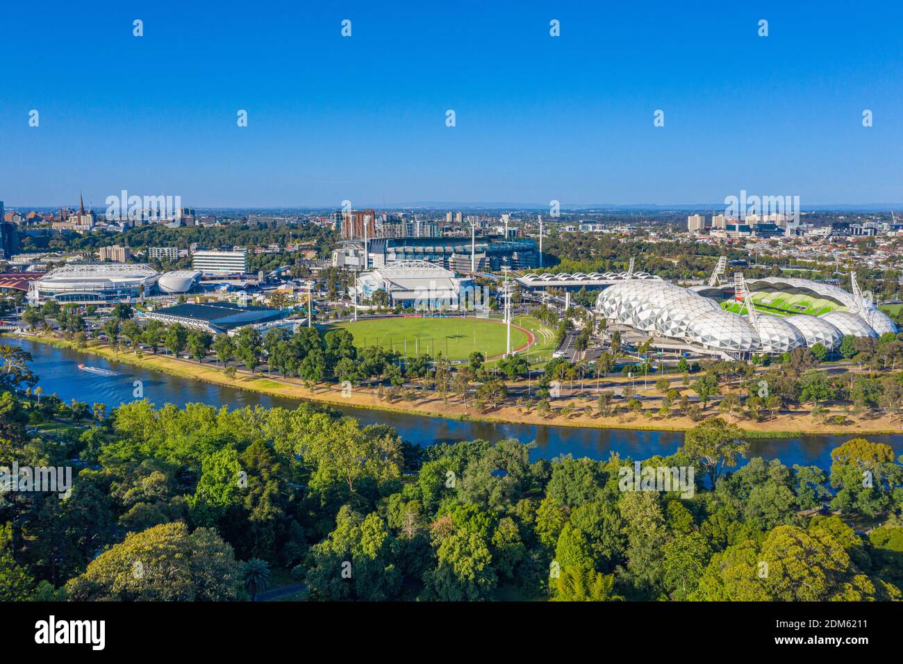 Aerial view of sport stadiums in Melbourne, Australia Stock Photo - Alamy