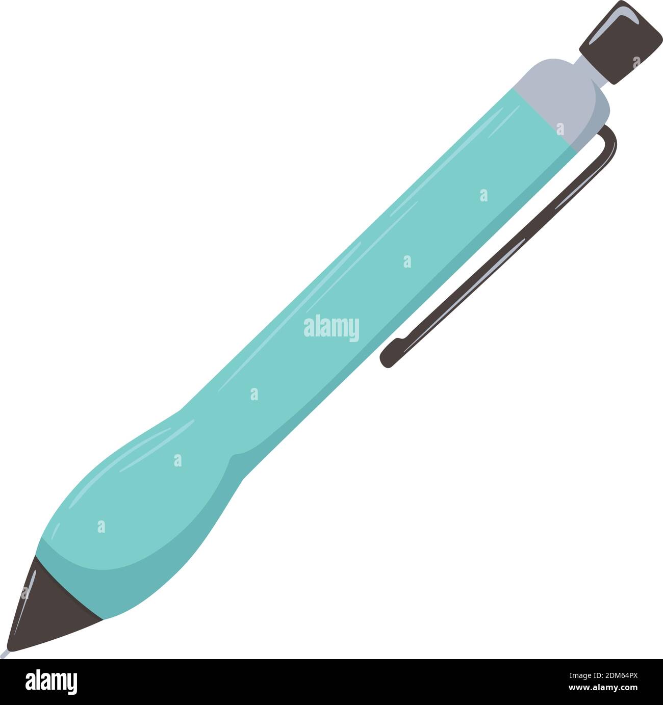 pen element for work office supply top view design vector illustration