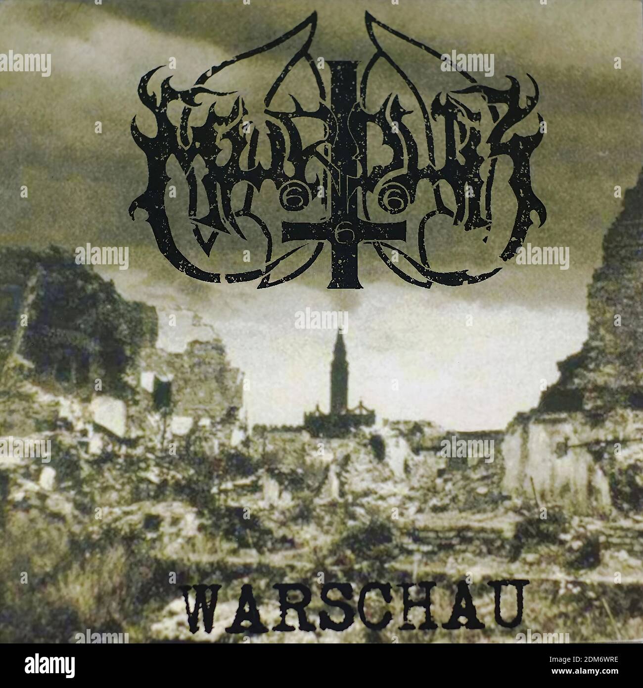 MARDUK WARSCHAU 2LP FOC + POSTER 12  DLP VINYL  - Vintage Vinyl Record Cover Stock Photo