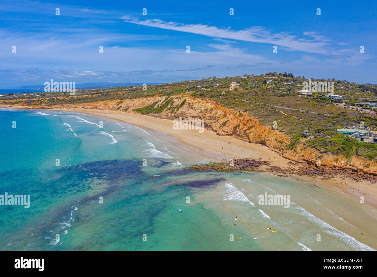 Aerial view of a beach at Anglesea in Australia Stock Photo Alamy
